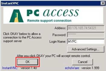 Prompt to connect dialog